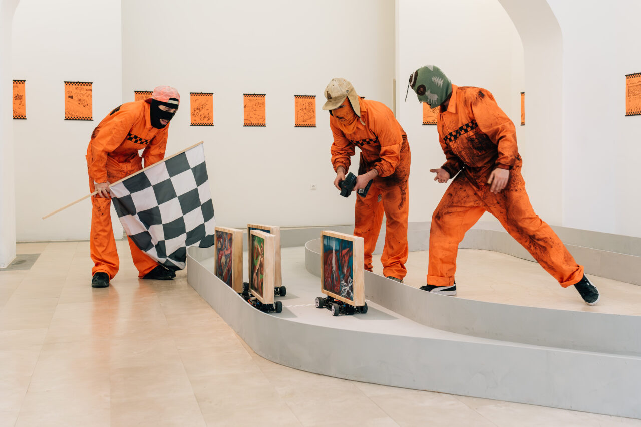 Slikarska dirka CANEMORTO, Galerija Vžigalica, 2026. Foto: Blaž Gutman.