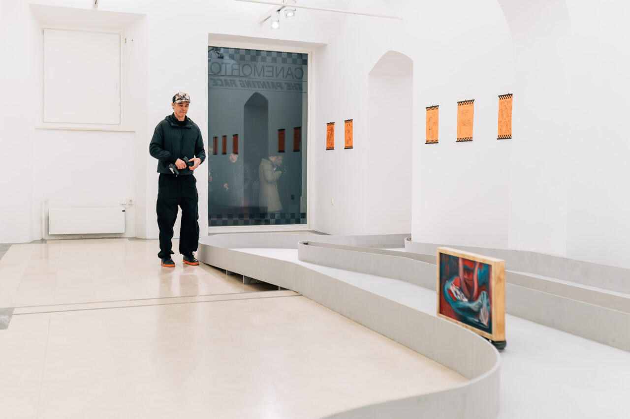 Slikarska dirka CANEMORTO, Galerija Vžigalica, 2026. Foto: Blaž Gutman.